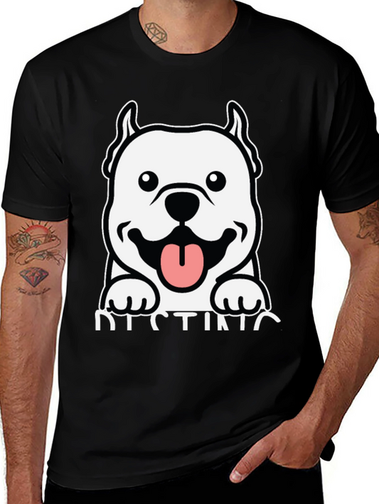 Cool Dog Graphic Black T-Shirt