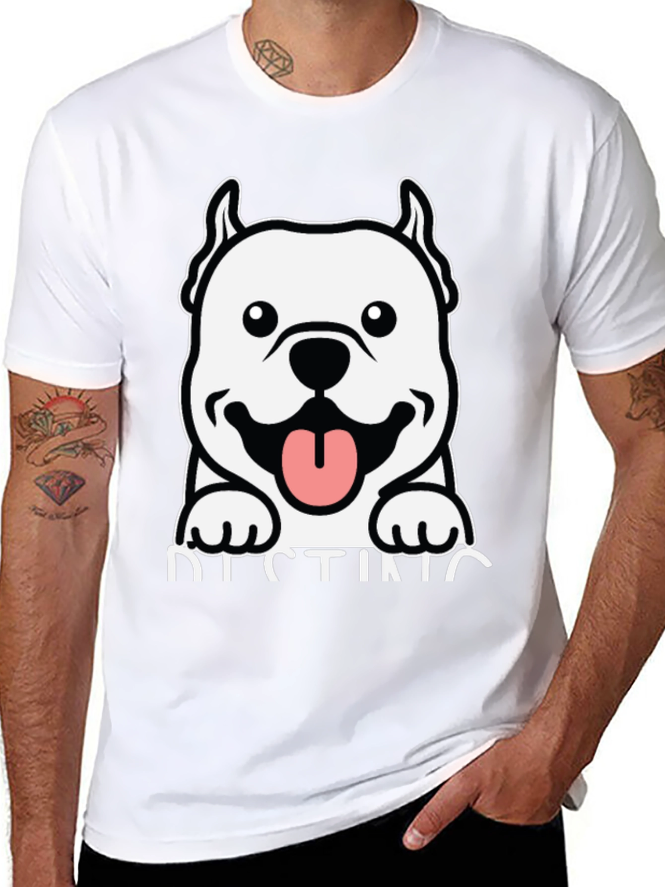Cool Dog Graphic Black T-Shirt