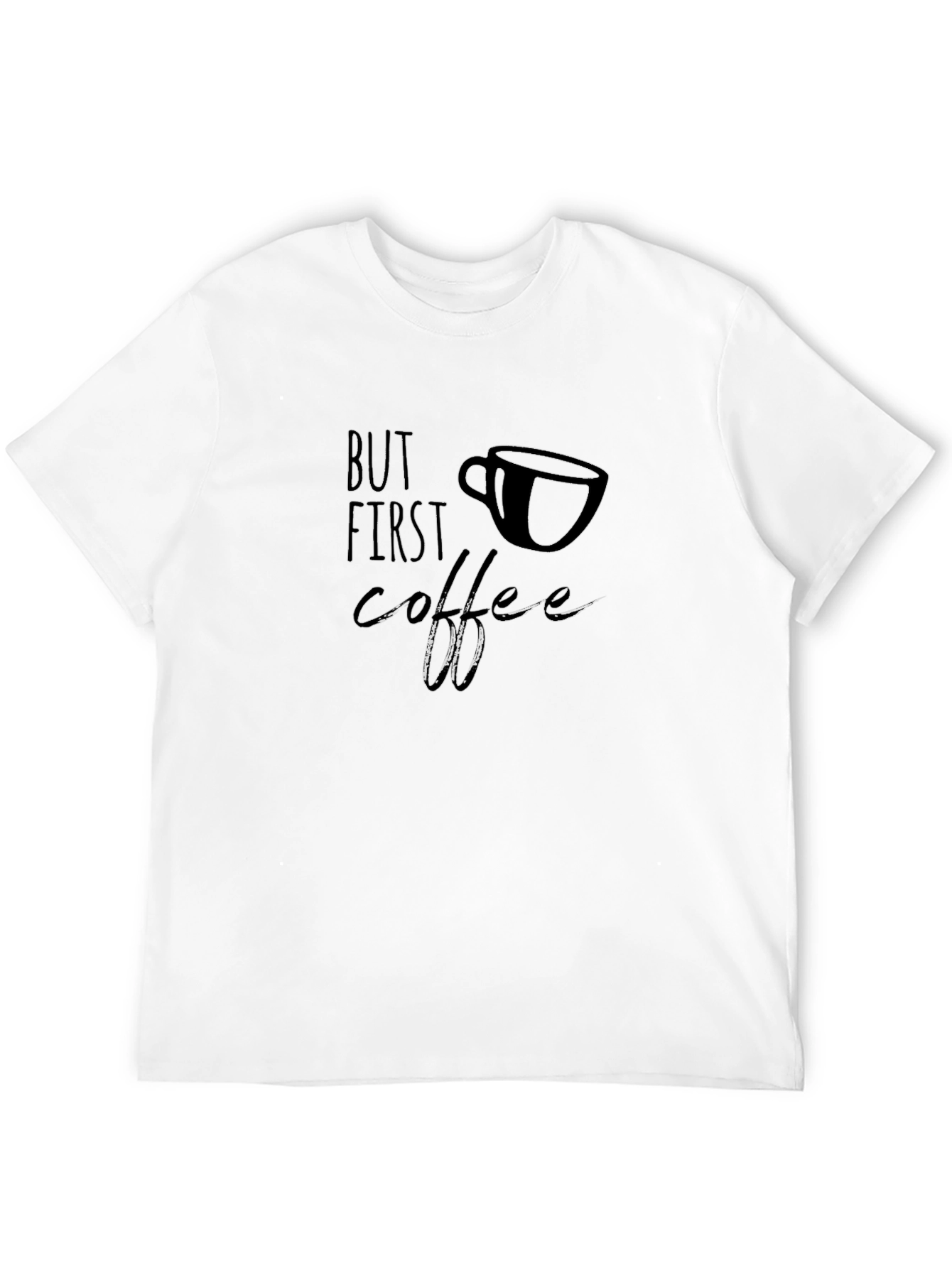 But First Coffee Black Graphic Tee