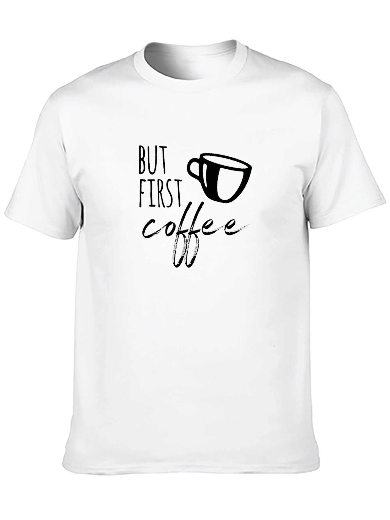 But First Coffee Black Graphic Tee
