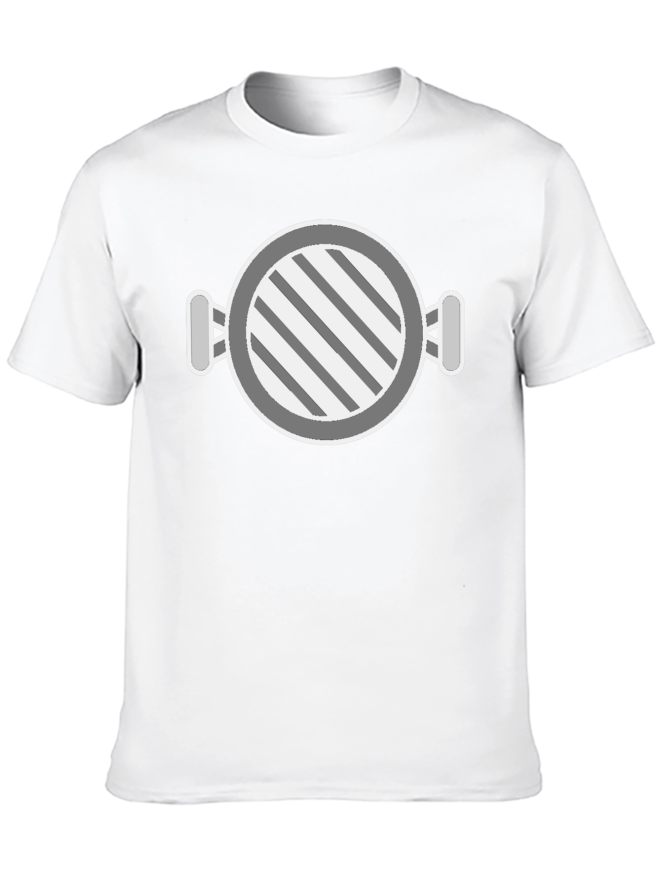 Round Graphic Tee - Cool Striped Design