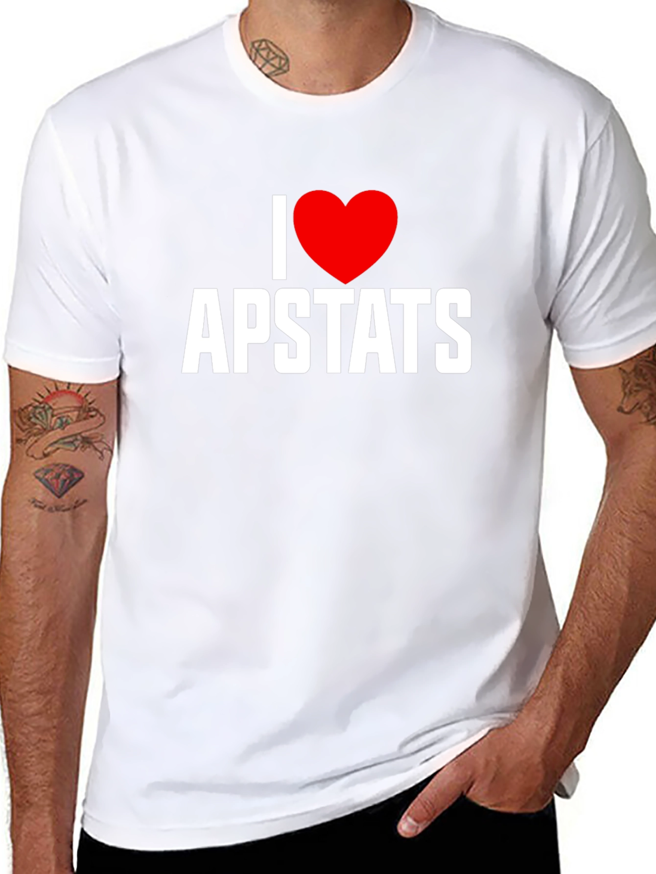I Love AP Stats T-Shirt - Black Tee