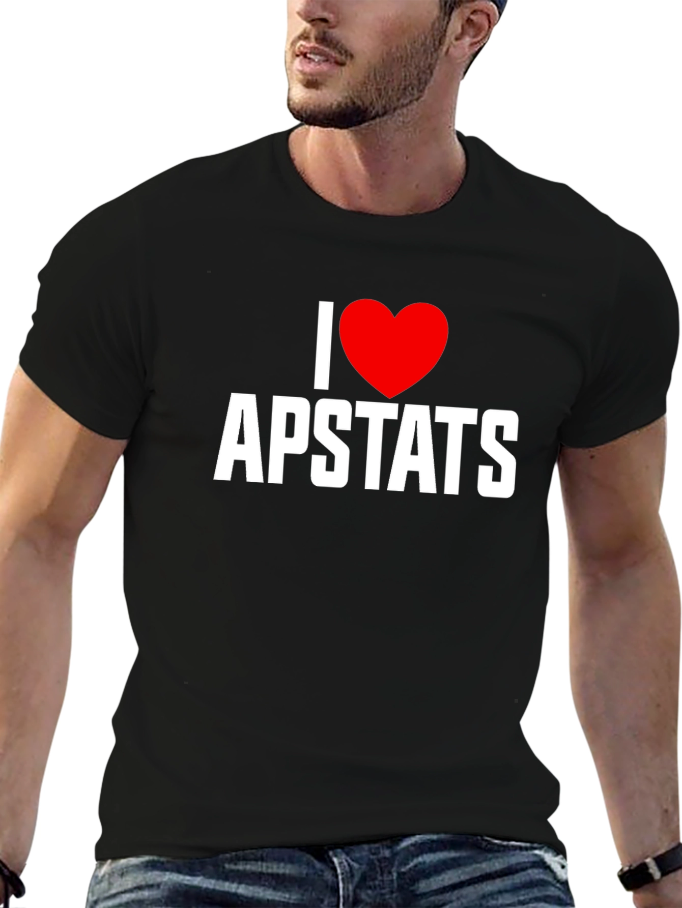 I Love AP Stats T-Shirt - Black Tee