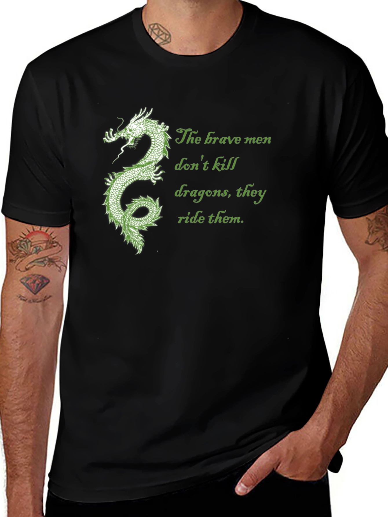 Dragon Rider Tee: Brave Men Dont Kill Dragons