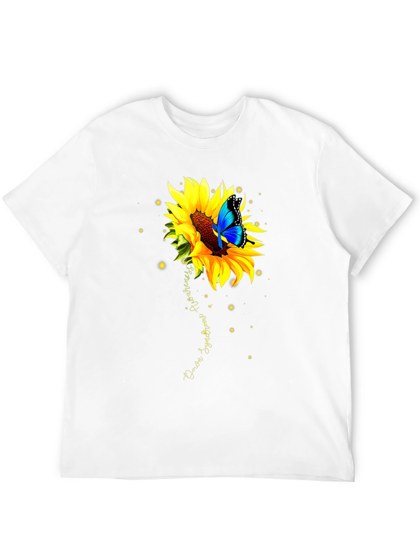 Down Syndrome Awareness Butterfly Sunflower T-Shirt