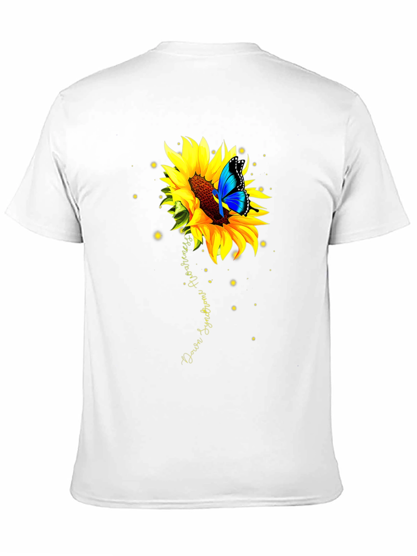 Down Syndrome Awareness Butterfly Sunflower T-Shirt