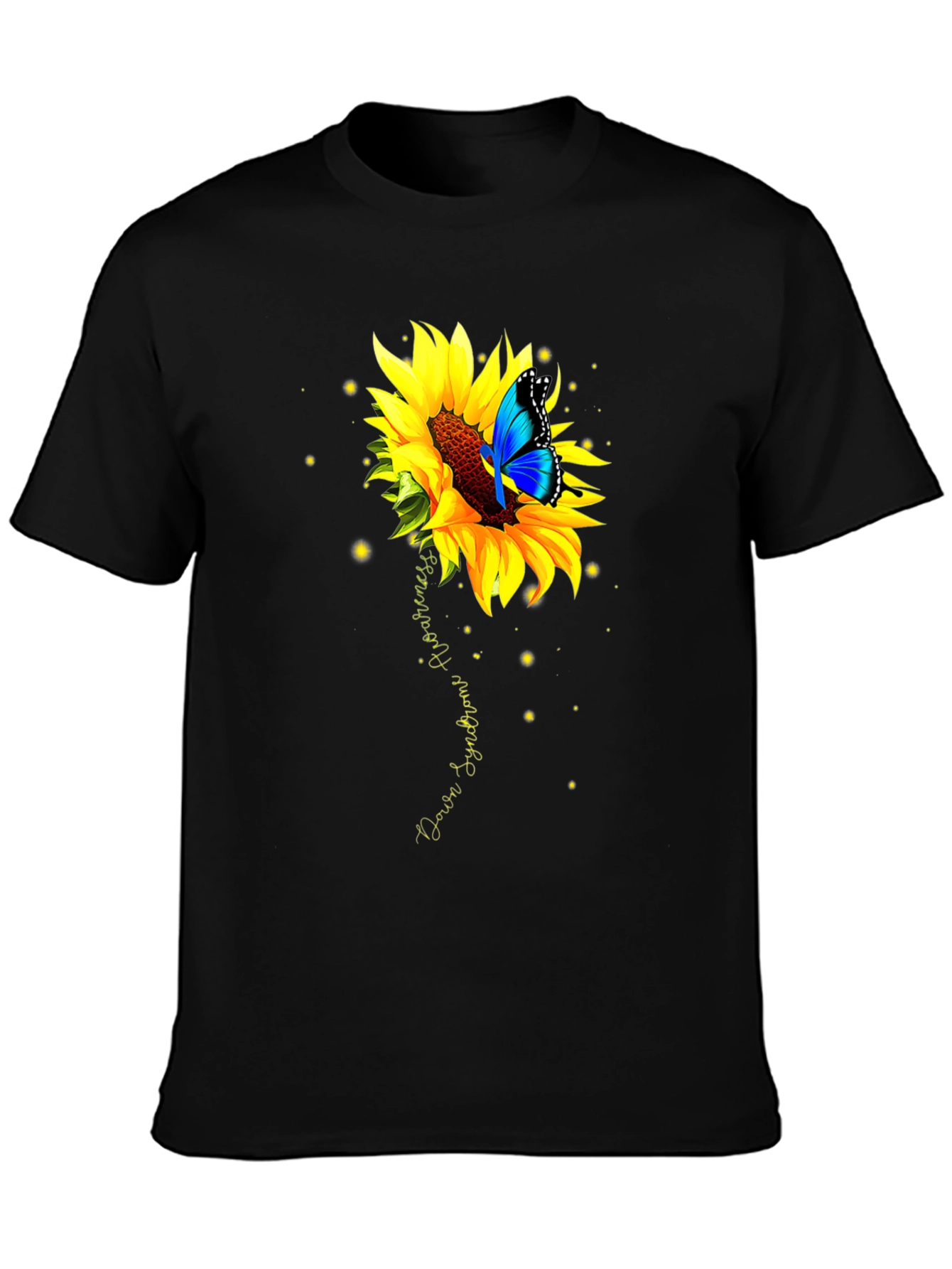 Down Syndrome Awareness Butterfly Sunflower T-Shirt