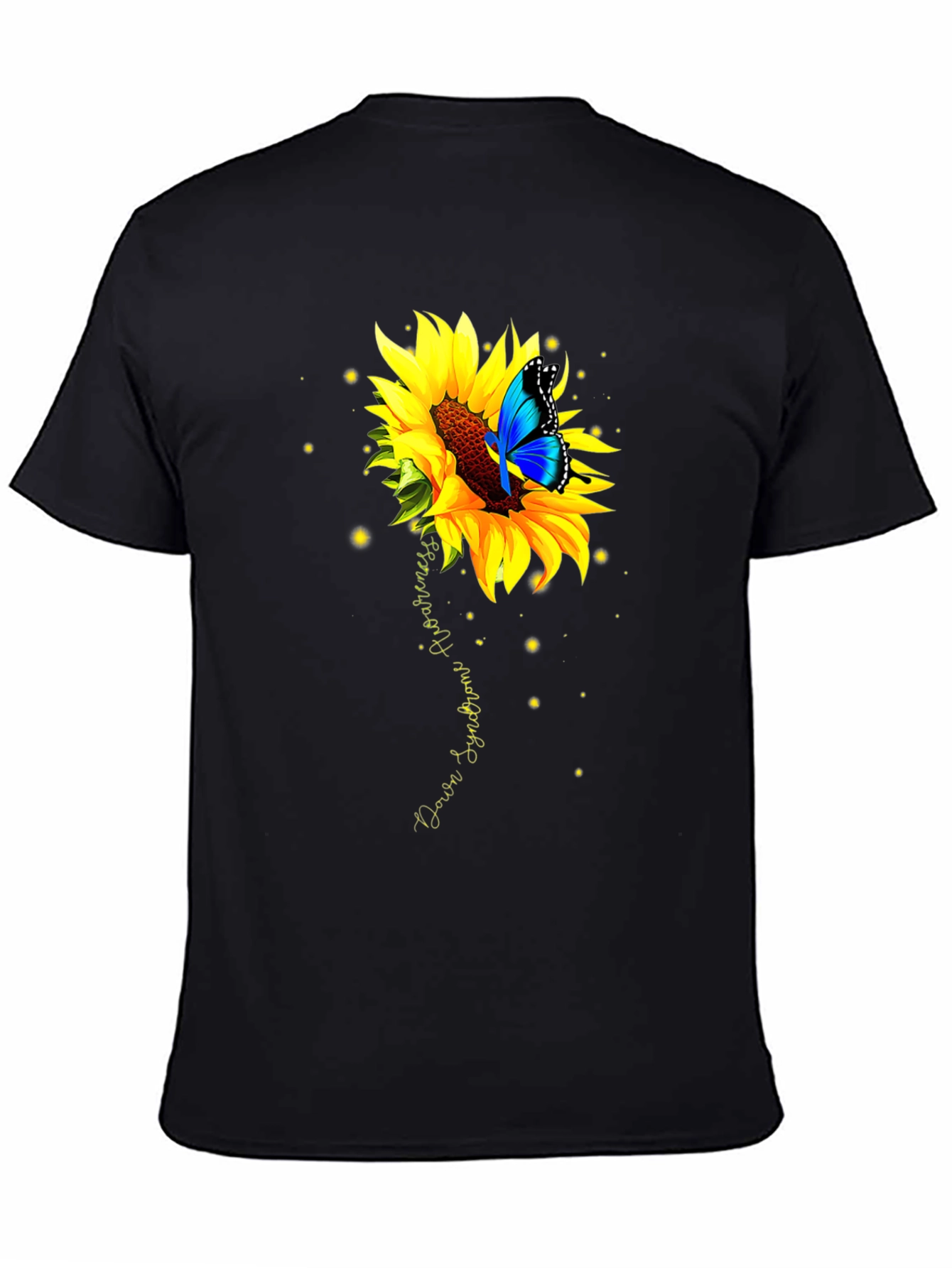 Down Syndrome Awareness Butterfly Sunflower T-Shirt