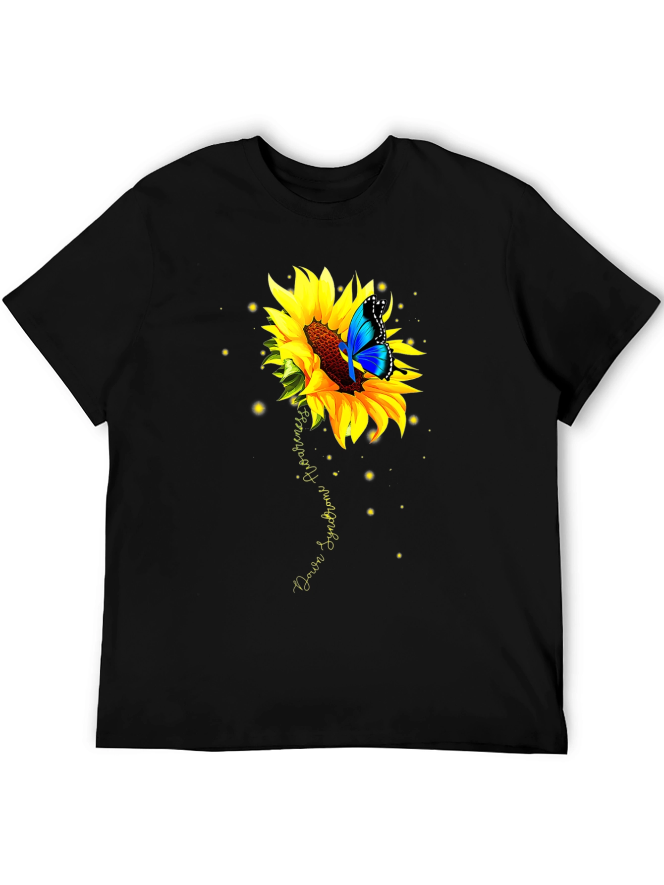 Down Syndrome Awareness Butterfly Sunflower T-Shirt