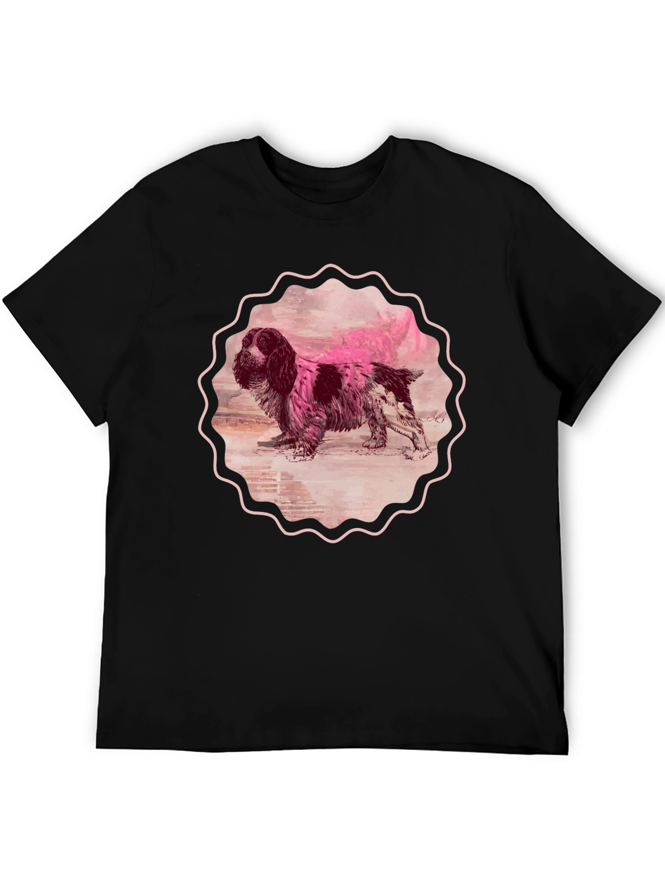 Dog Graphic Tee - Casual Black T-Shirt