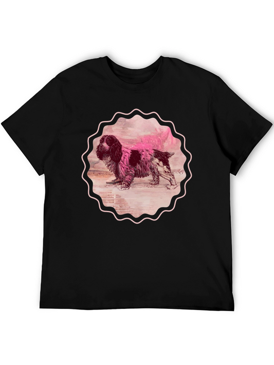 Dog Graphic Tee - Casual Black T-Shirt