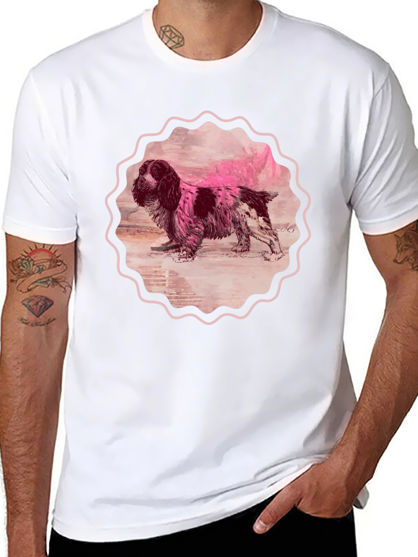 Dog Graphic Tee - Casual Black T-Shirt