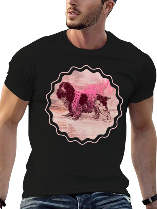 Dog Graphic Tee - Casual Black T-Shirt