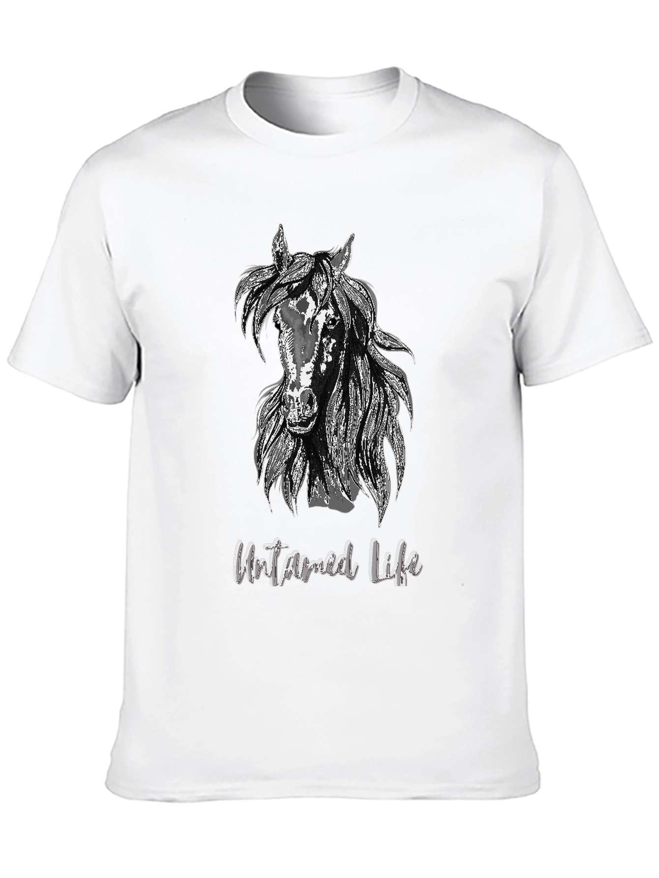 Untamed Life Horse Graphic Tee - Black