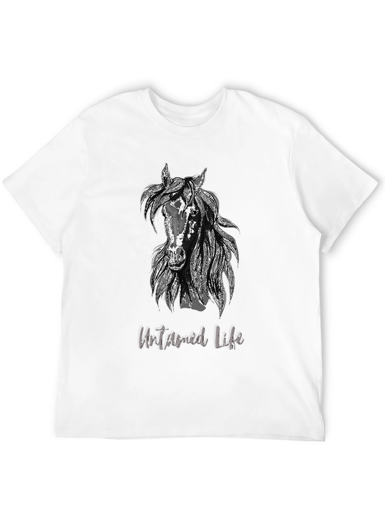 Untamed Life Horse Graphic Tee - Black