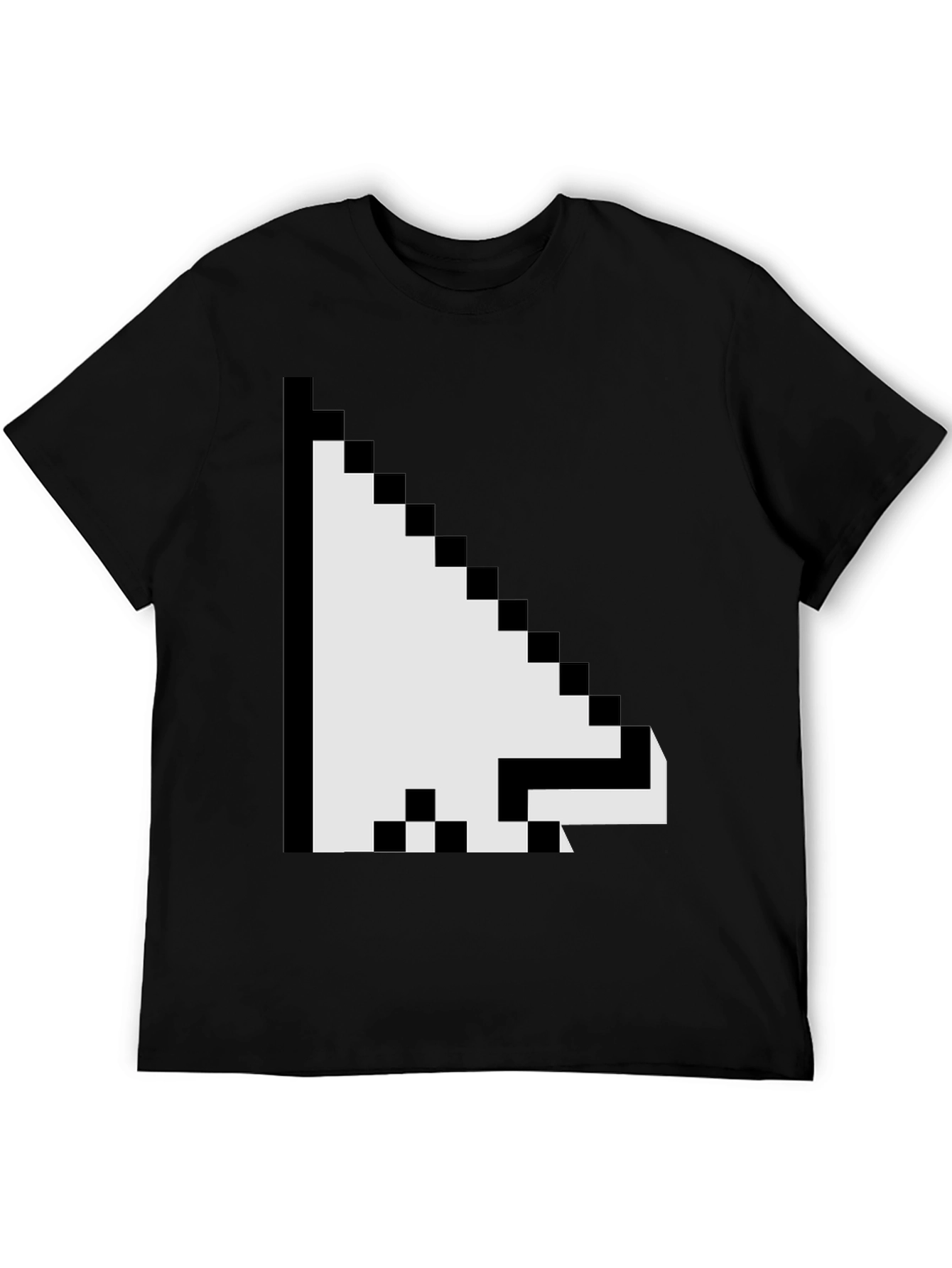 Pixel Arrow Graphic Tee - Black Casual Shirt