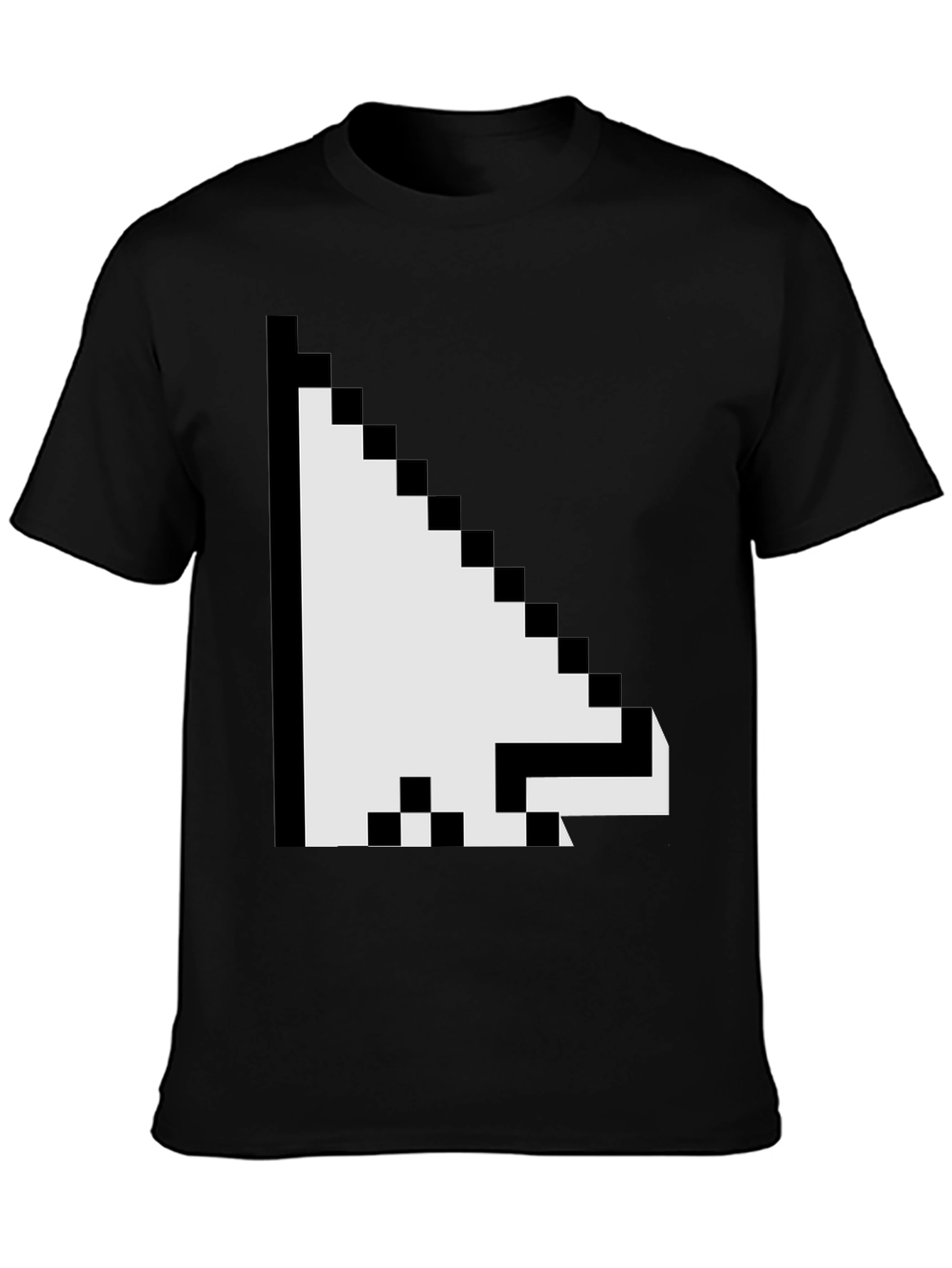 Pixel Arrow Graphic Tee - Black Casual Shirt