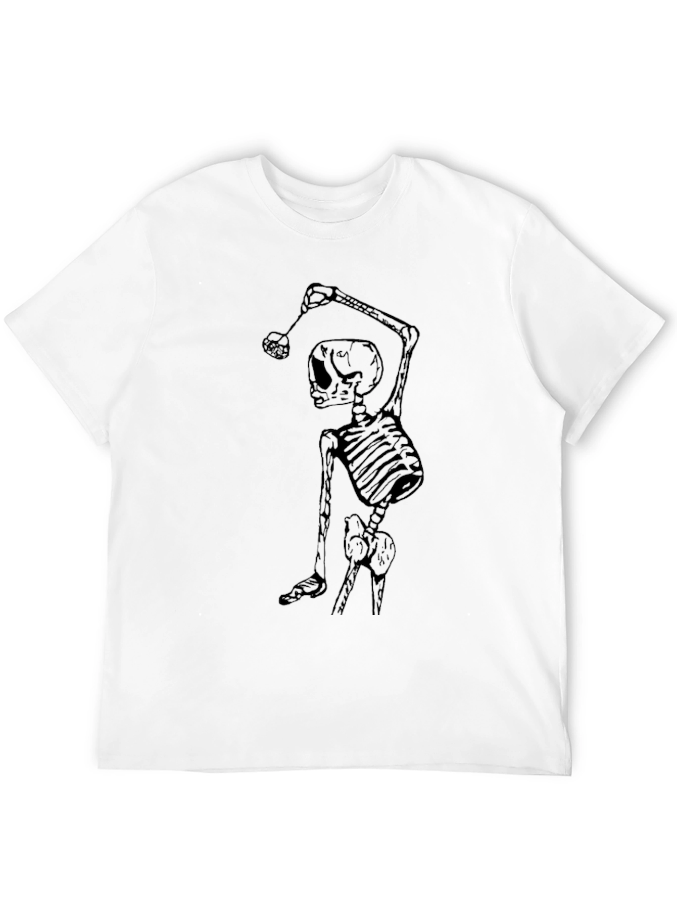 Skeleton Golfer Black T-Shirt