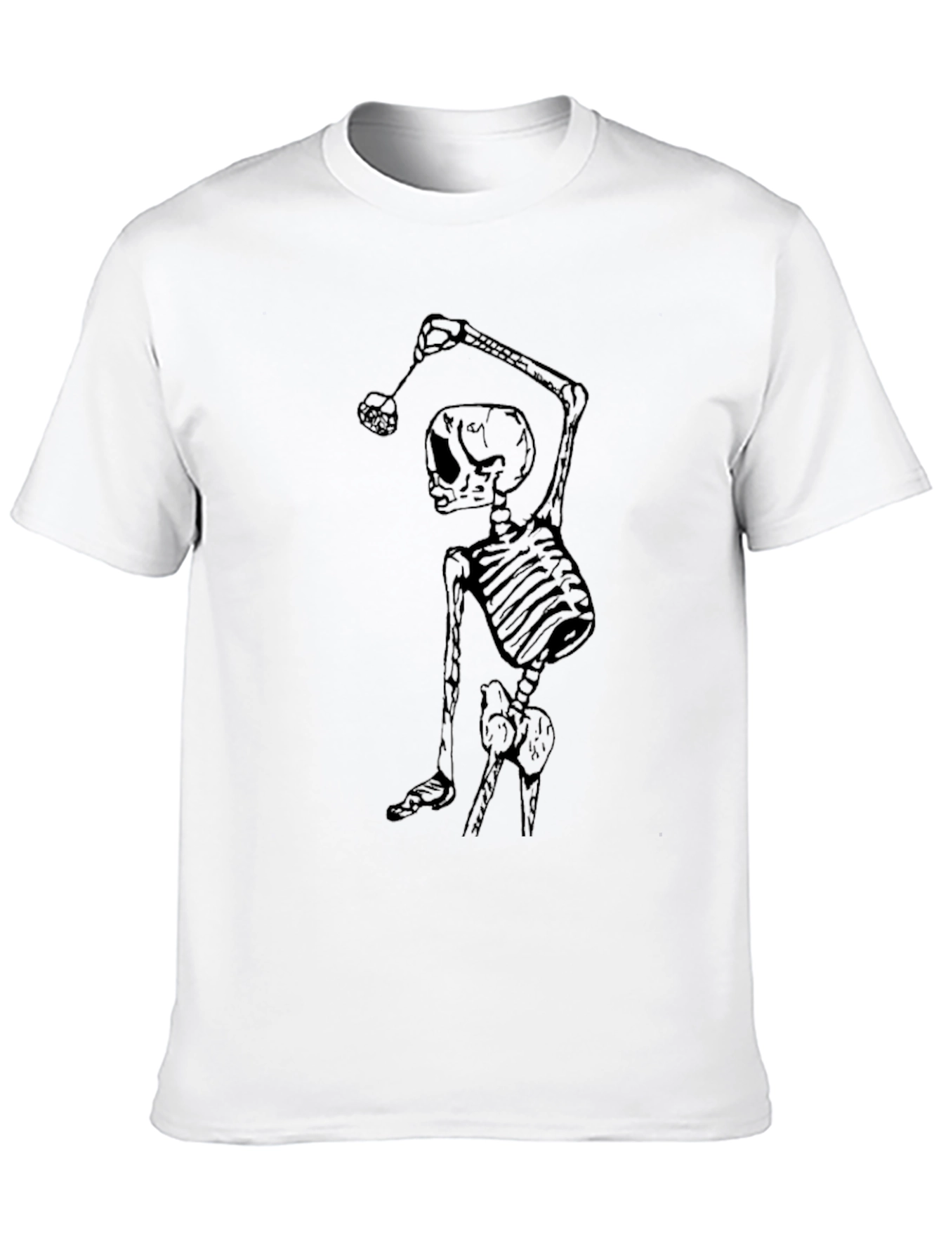Skeleton Golfer Black T-Shirt