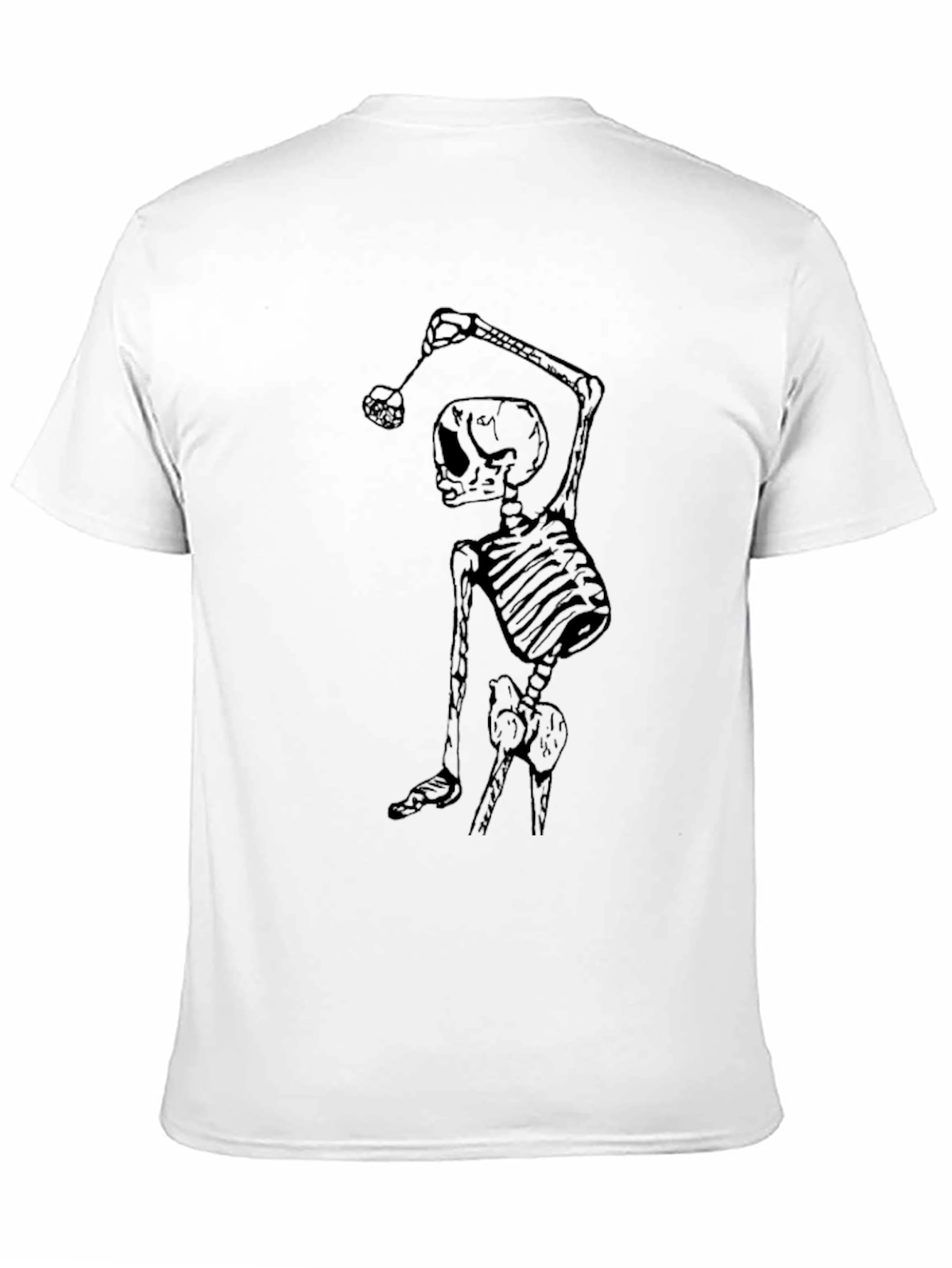 Skeleton Golfer Black T-Shirt