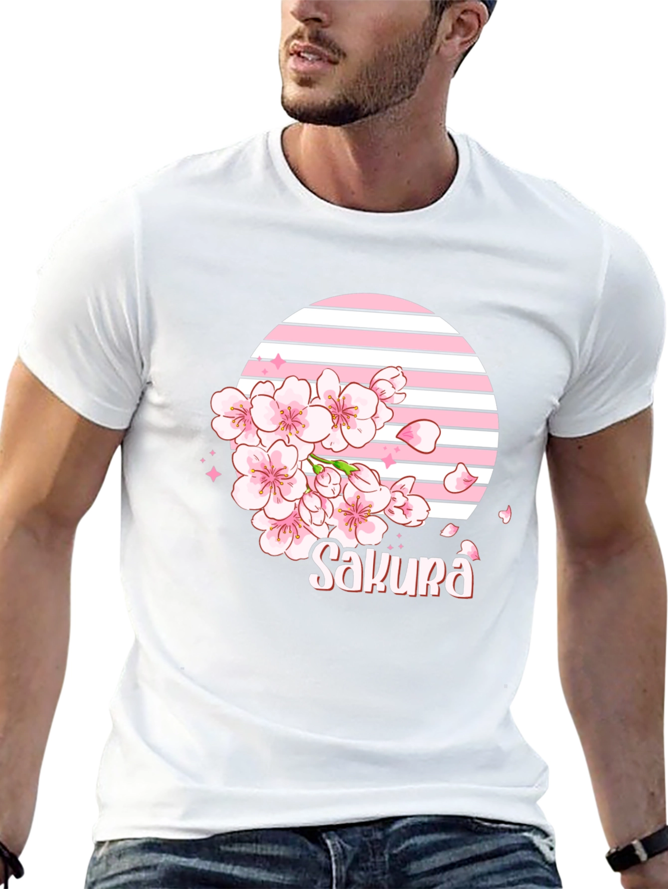 Sakura Flower Graphic T-Shirt - Japanese Cherry Blossom Tee