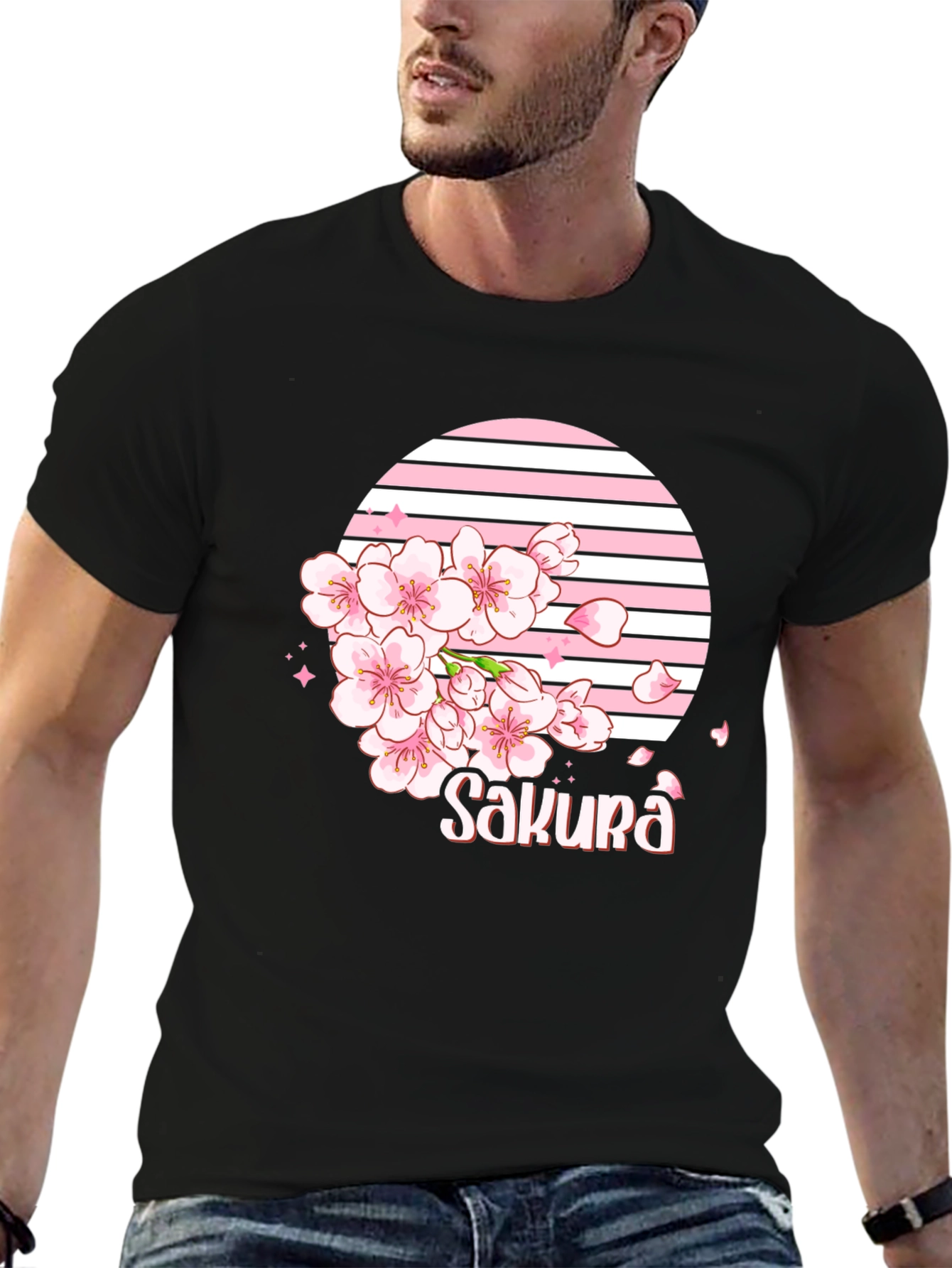 Sakura Flower Graphic T-Shirt - Japanese Cherry Blossom Tee