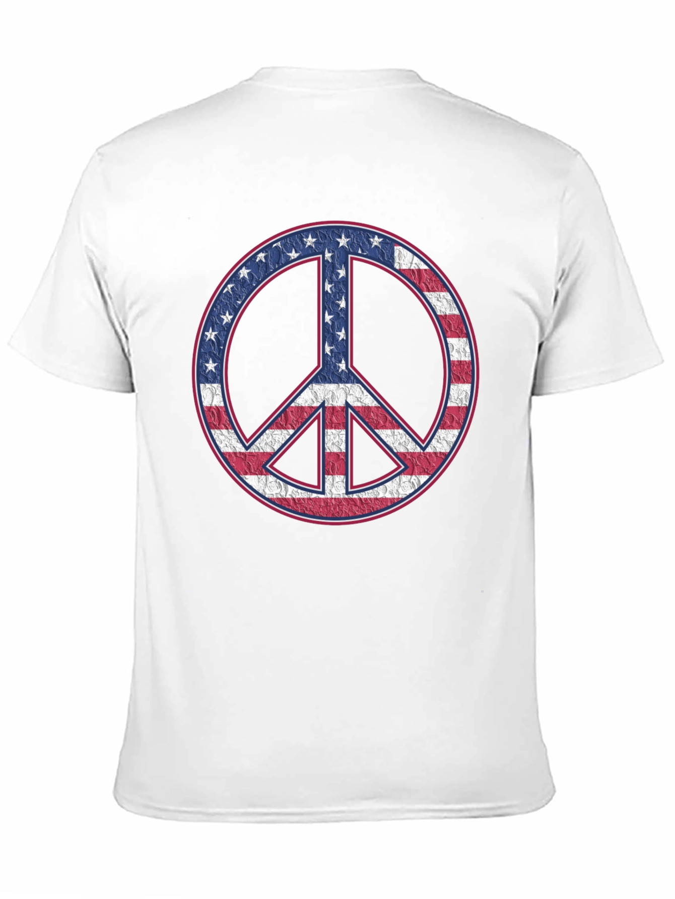 American Flag Peace Sign Black T-Shirt