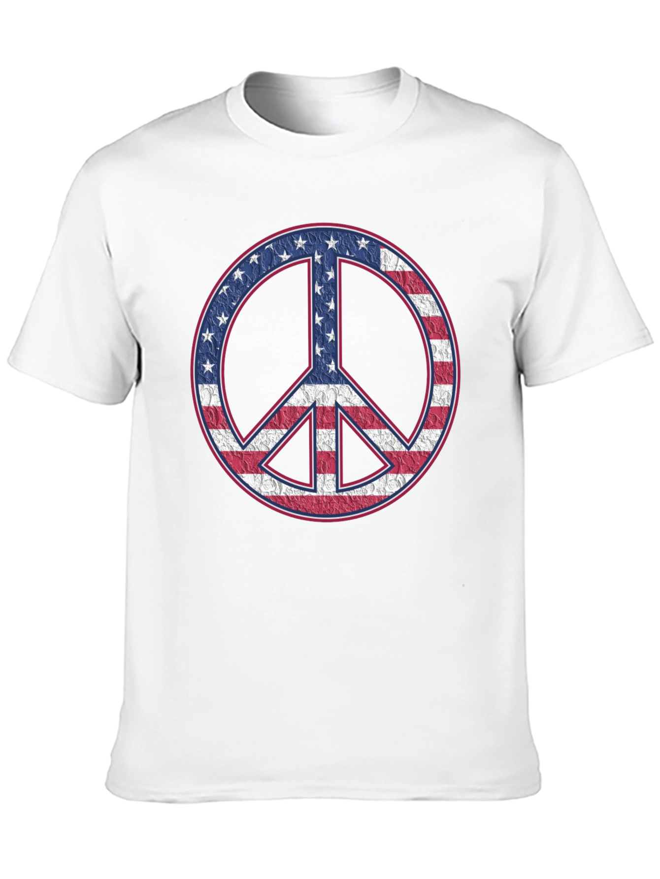 American Flag Peace Sign Black T-Shirt