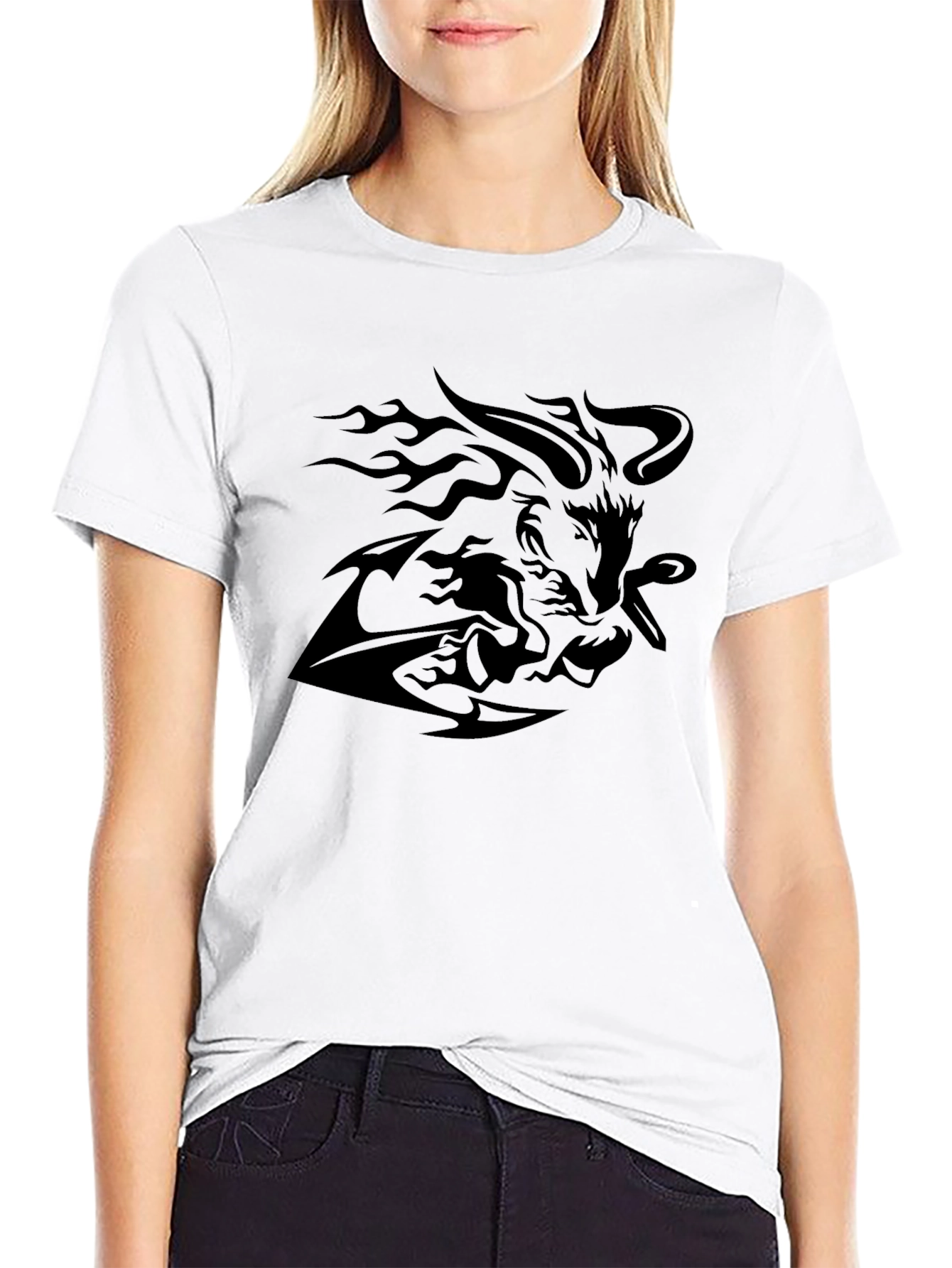 Bold Black Graphic Tee - Mythic Design