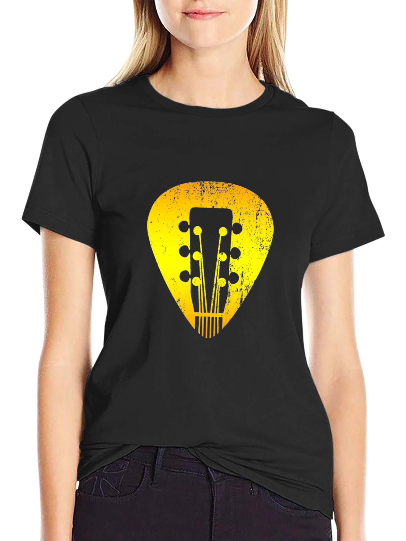 Guitar Pick Headstock Graphic Tee