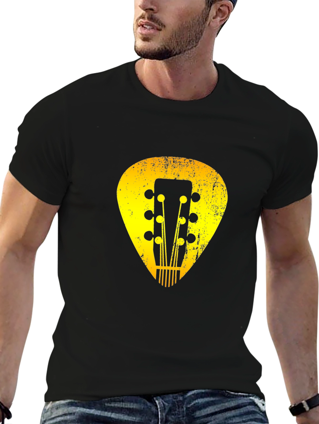 Guitar Pick Headstock Graphic Tee