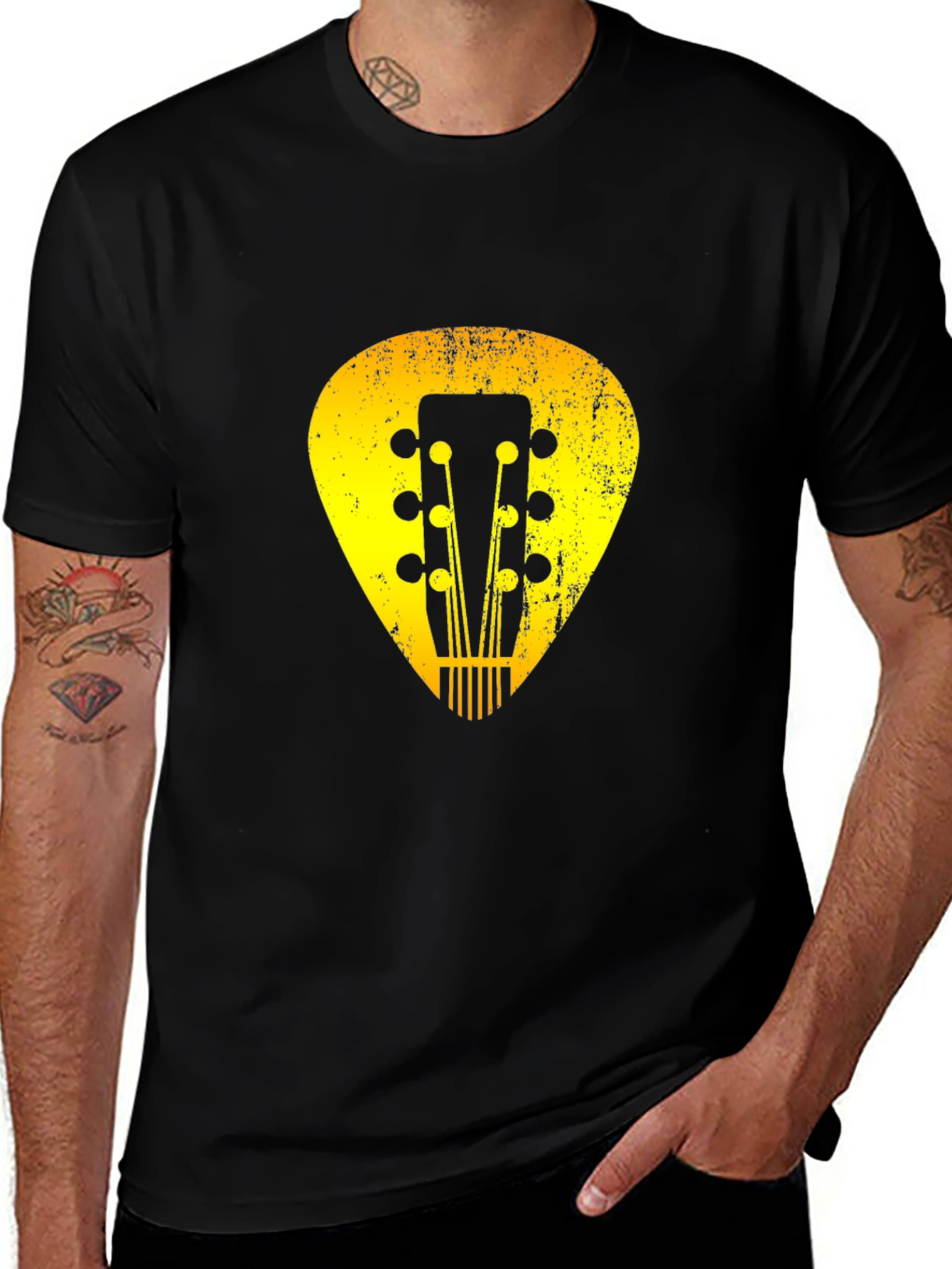 Guitar Pick Headstock Graphic Tee