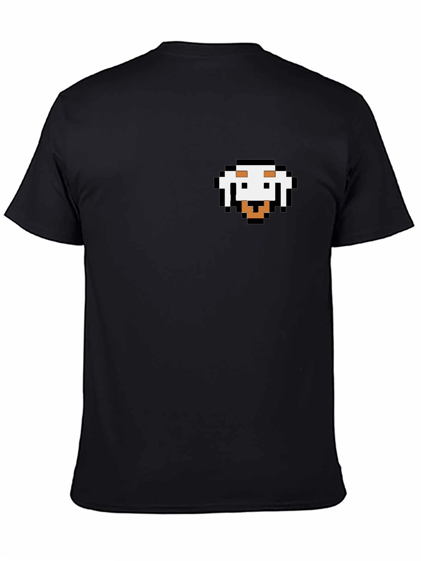 Pixel Dog Graphic Black T-Shirt