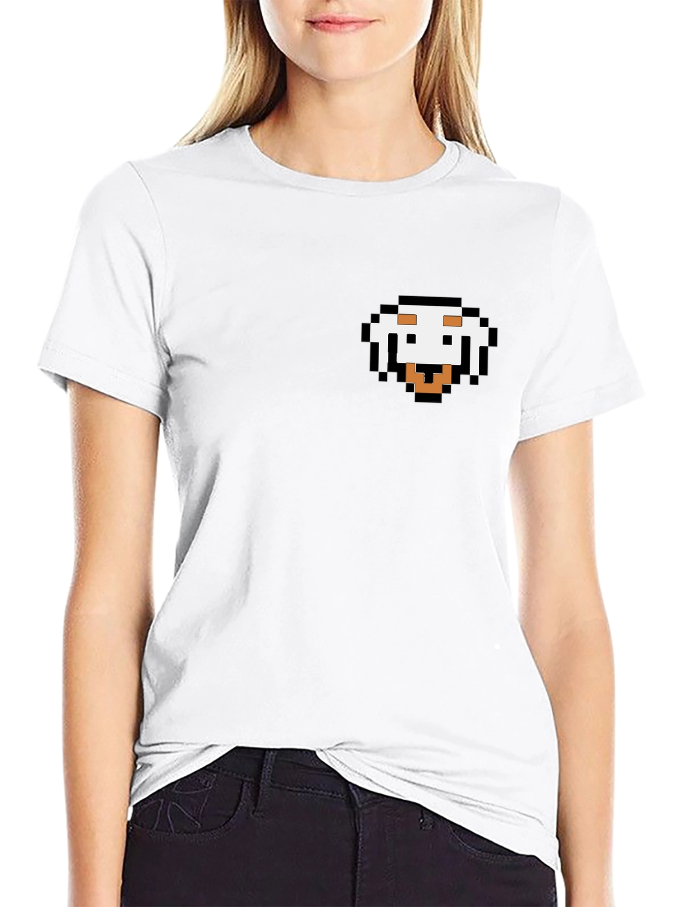 Pixel Dog Graphic Black T-Shirt