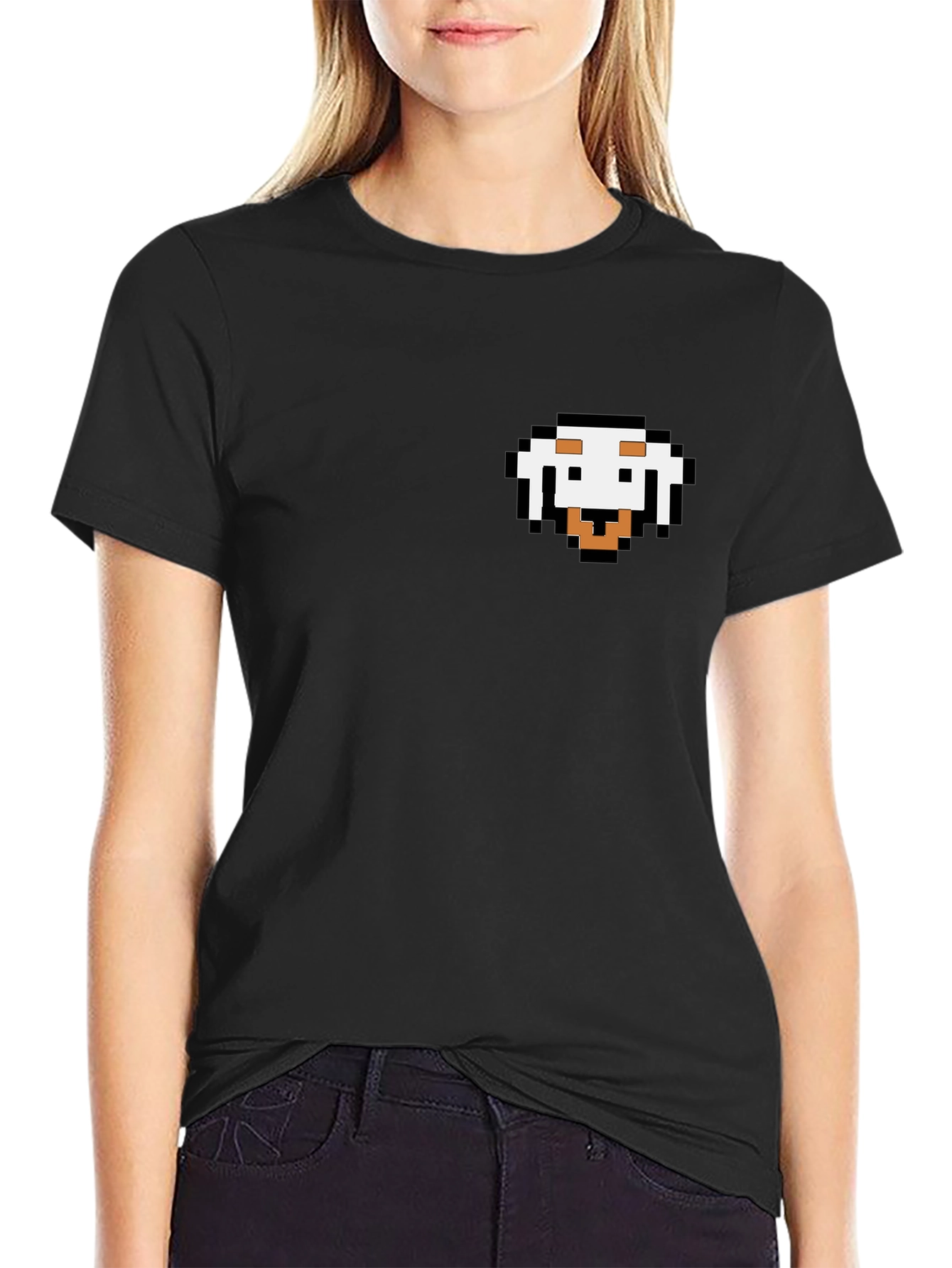 Pixel Dog Graphic Black T-Shirt