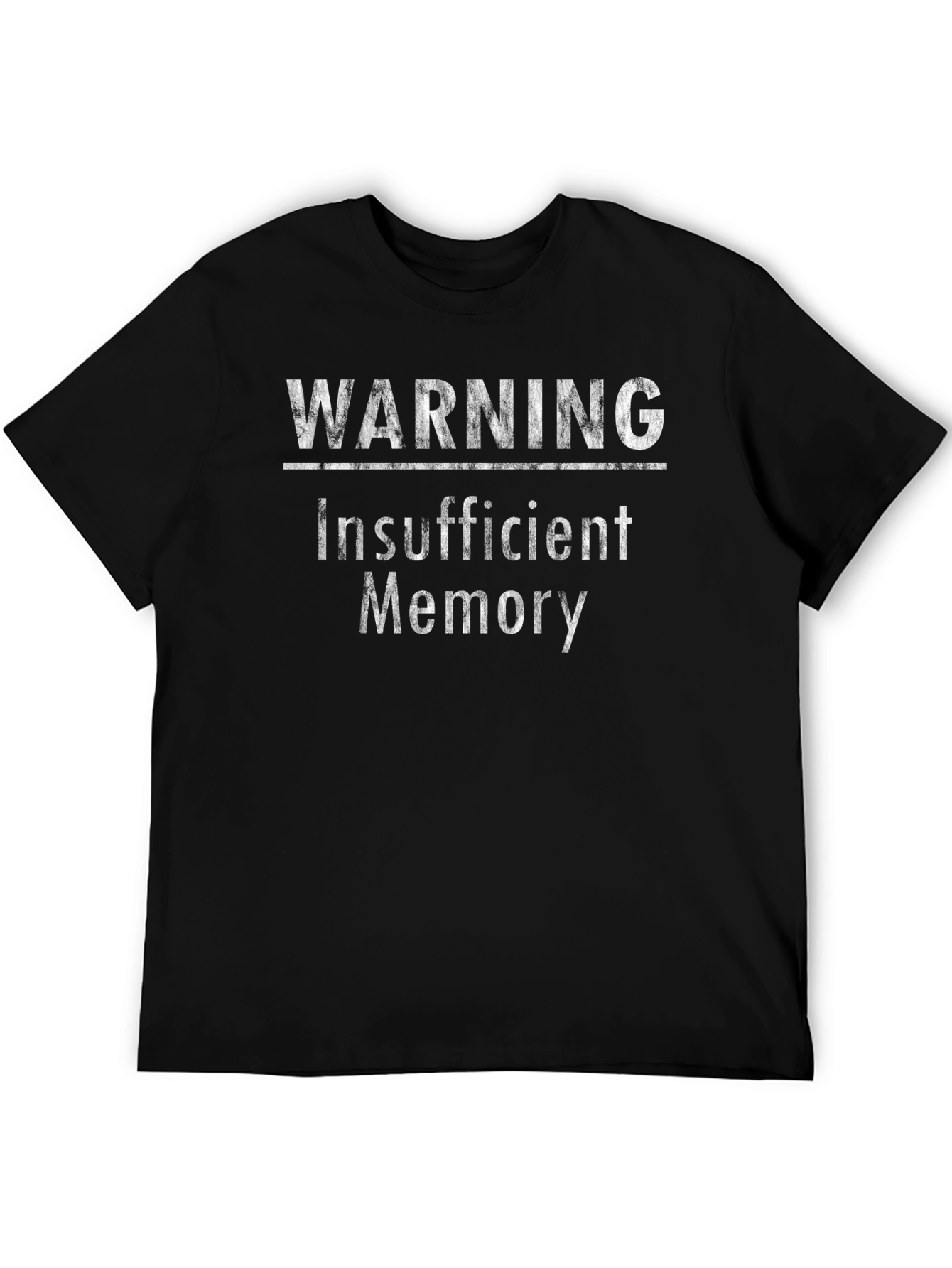 Warning Insufficient Memory Funny Black T-Shirt