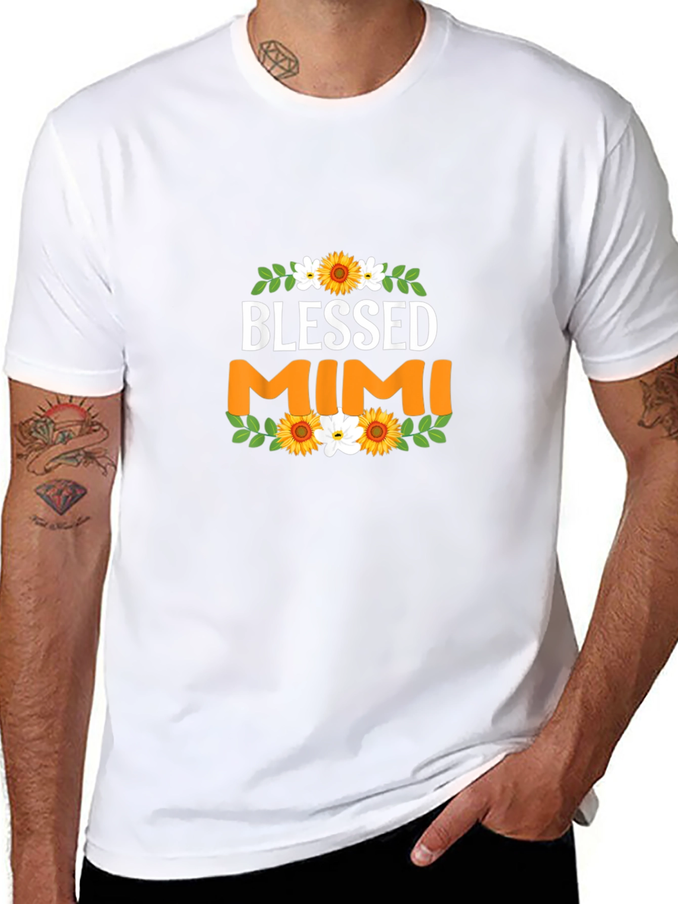 Blessed Mimi Graphic Tee - Floral Accent