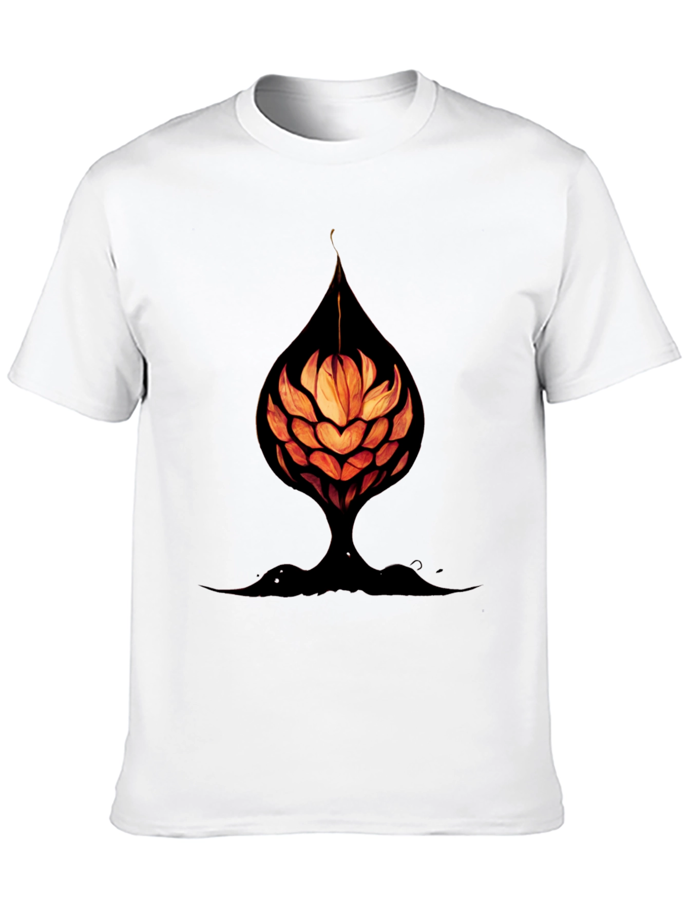 Abstract Flower Tee - Unique Graphic Print Shirt