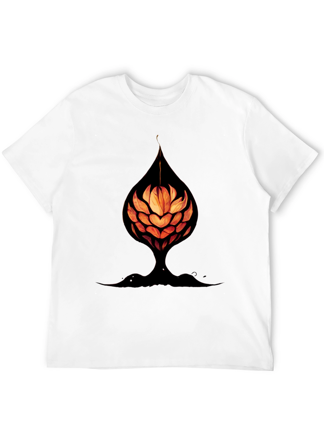 Abstract Flower Tee - Unique Graphic Print Shirt
