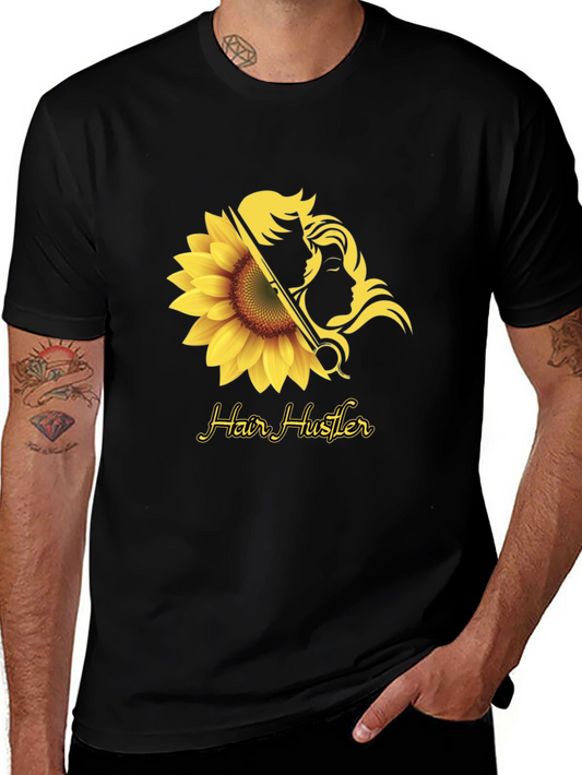 Hair Hustler T-Shirt - Sunflower Design