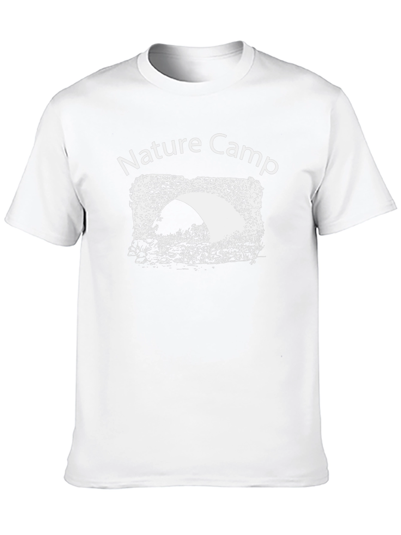 Nature Camp Graphic Tee - Black Cotton T-Shirt