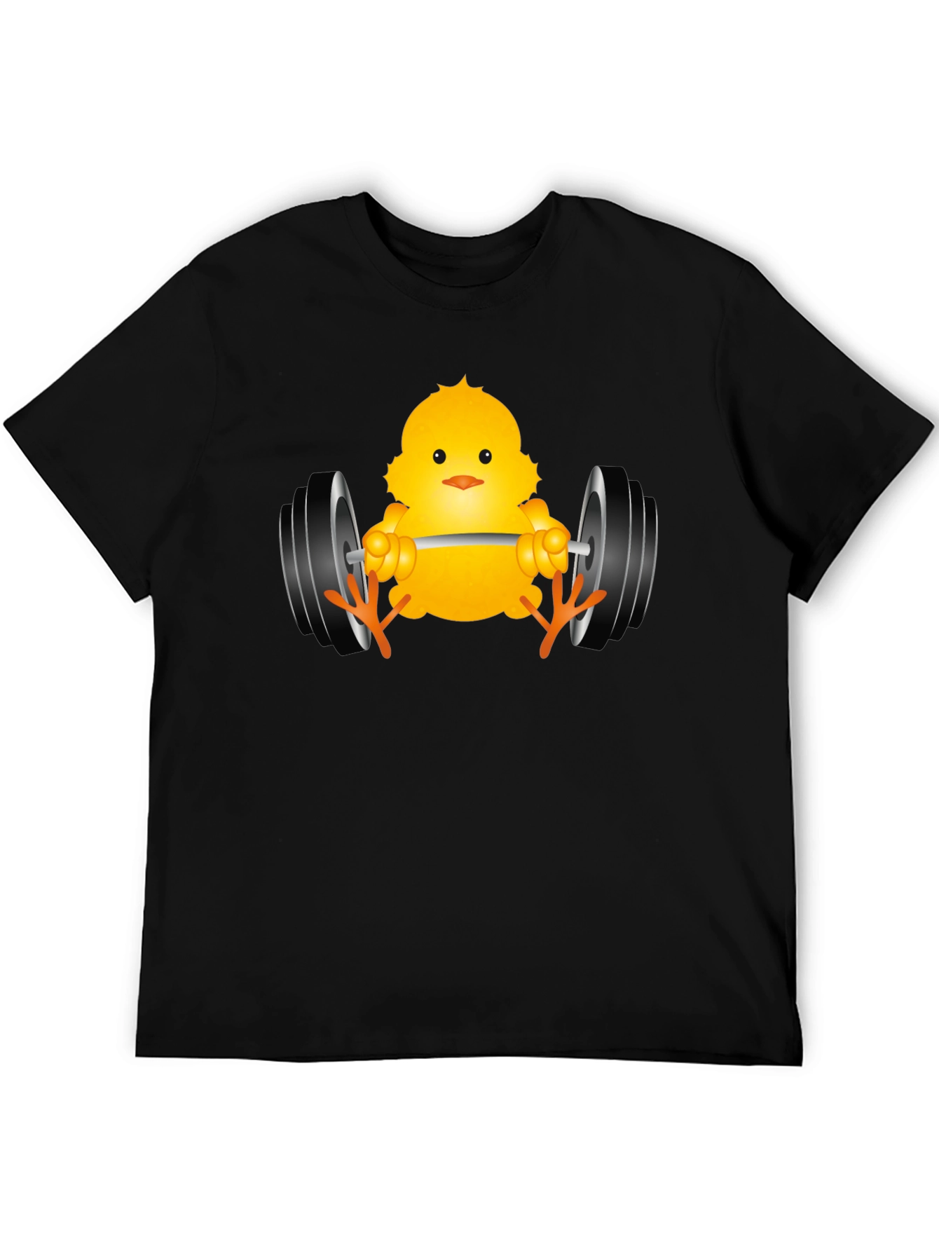 Funny Chick Lifting Weights Black T-Shirt