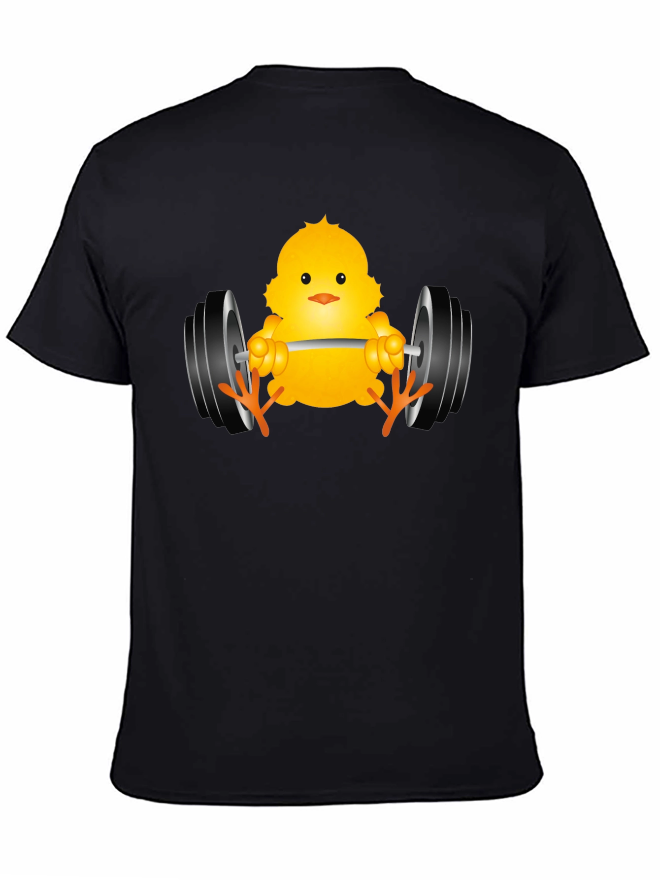Funny Chick Lifting Weights Black T-Shirt