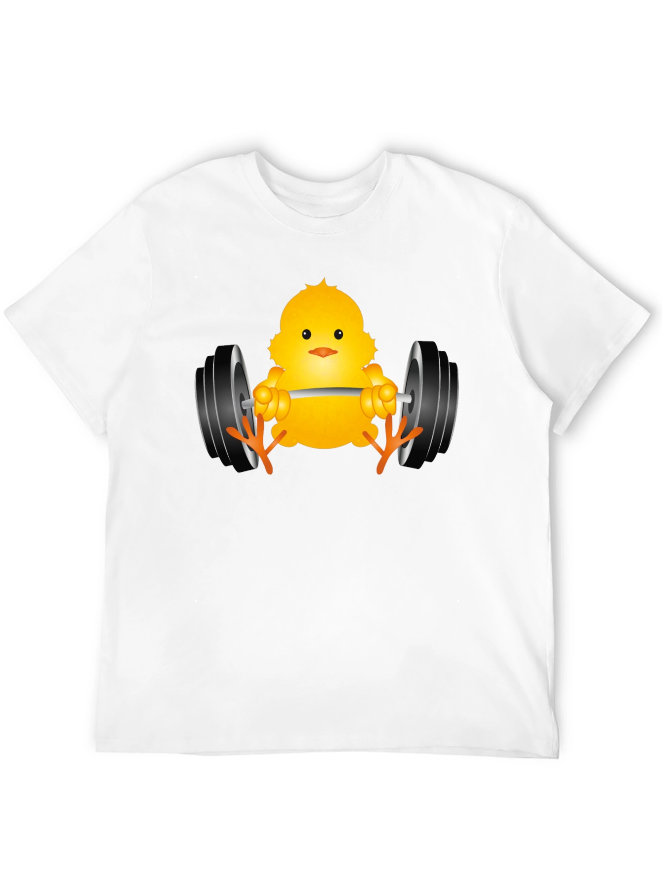 Funny Chick Lifting Weights Black T-Shirt