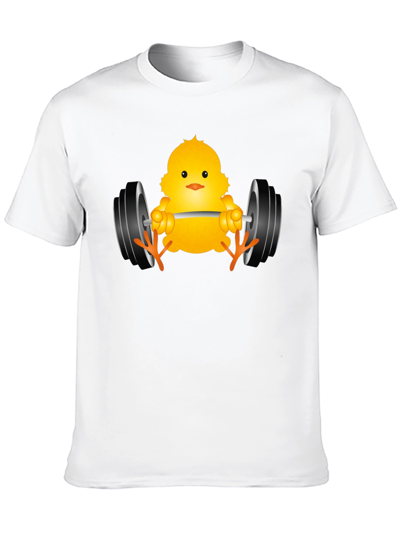 Funny Chick Lifting Weights Black T-Shirt