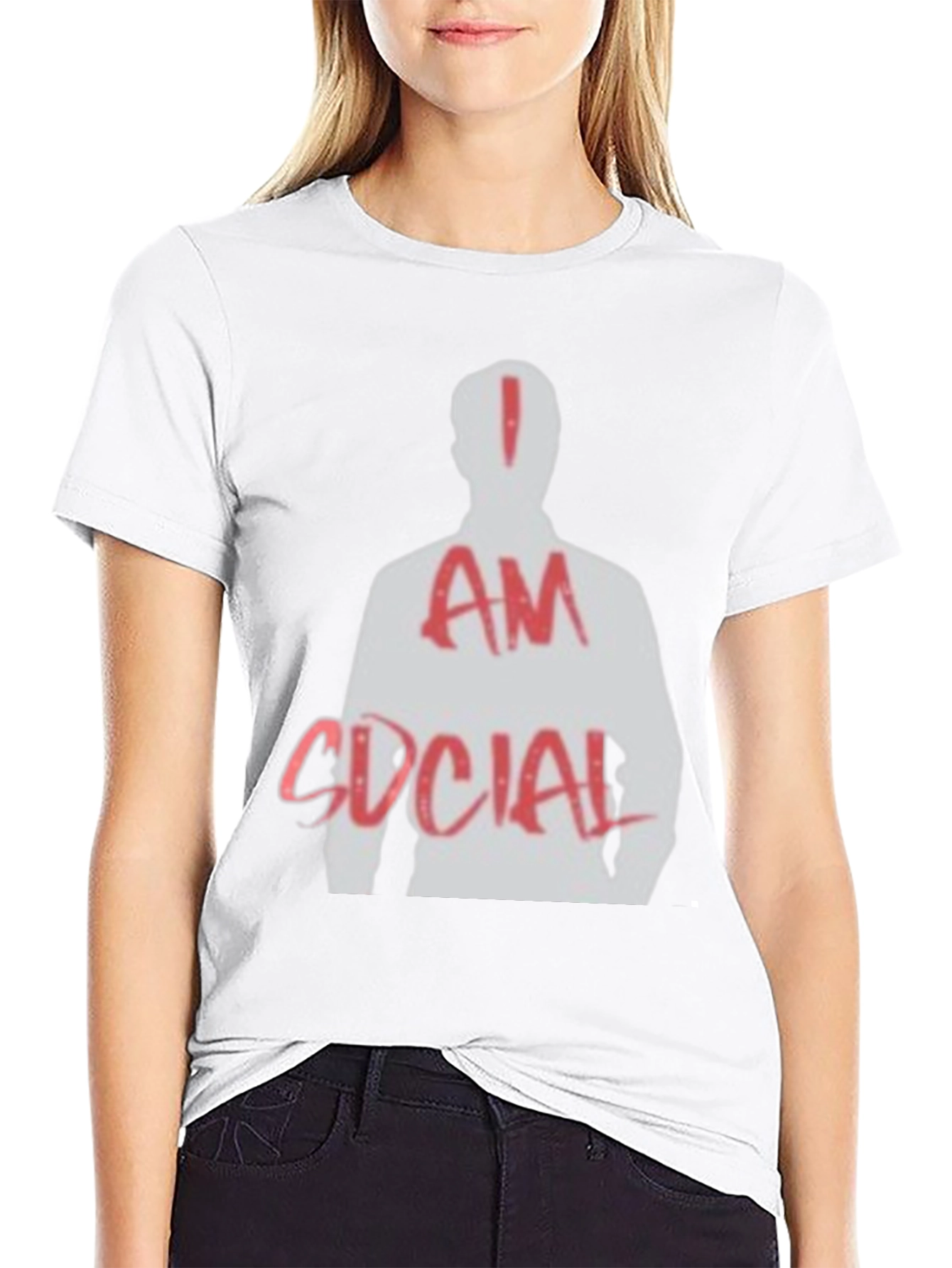 I am Social T-Shirt - Black Graphic Tee