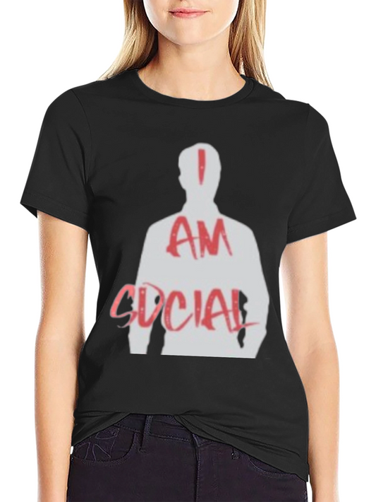 I am Social T-Shirt - Black Graphic Tee