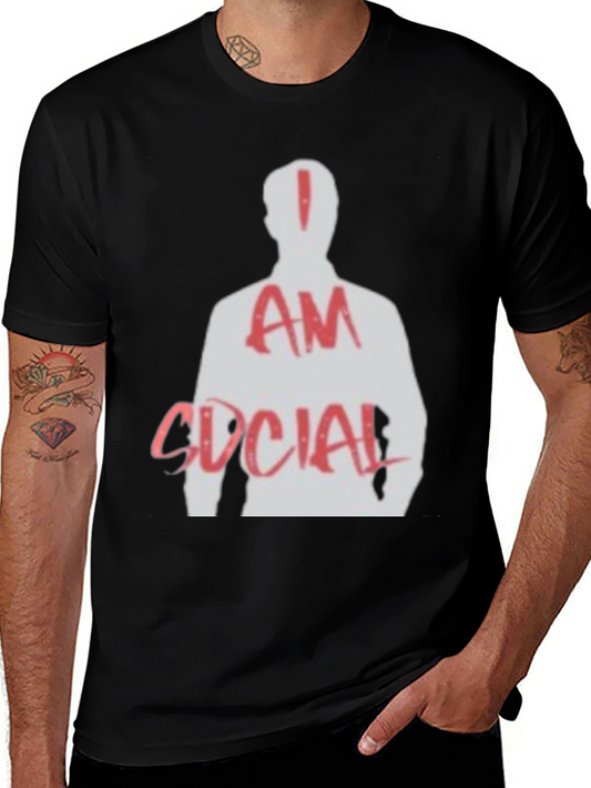I am Social T-Shirt - Black Graphic Tee