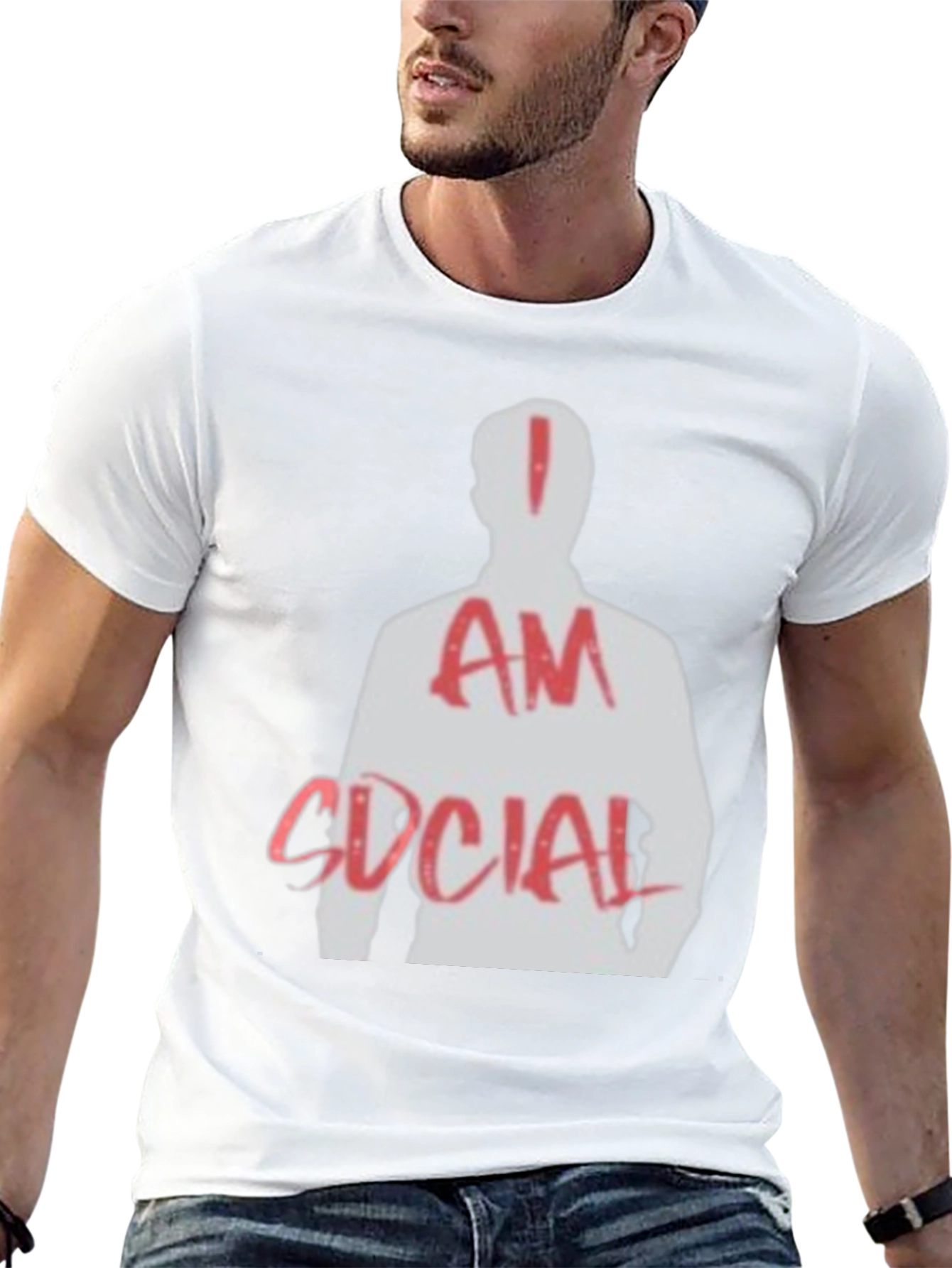 I am Social T-Shirt - Black Graphic Tee