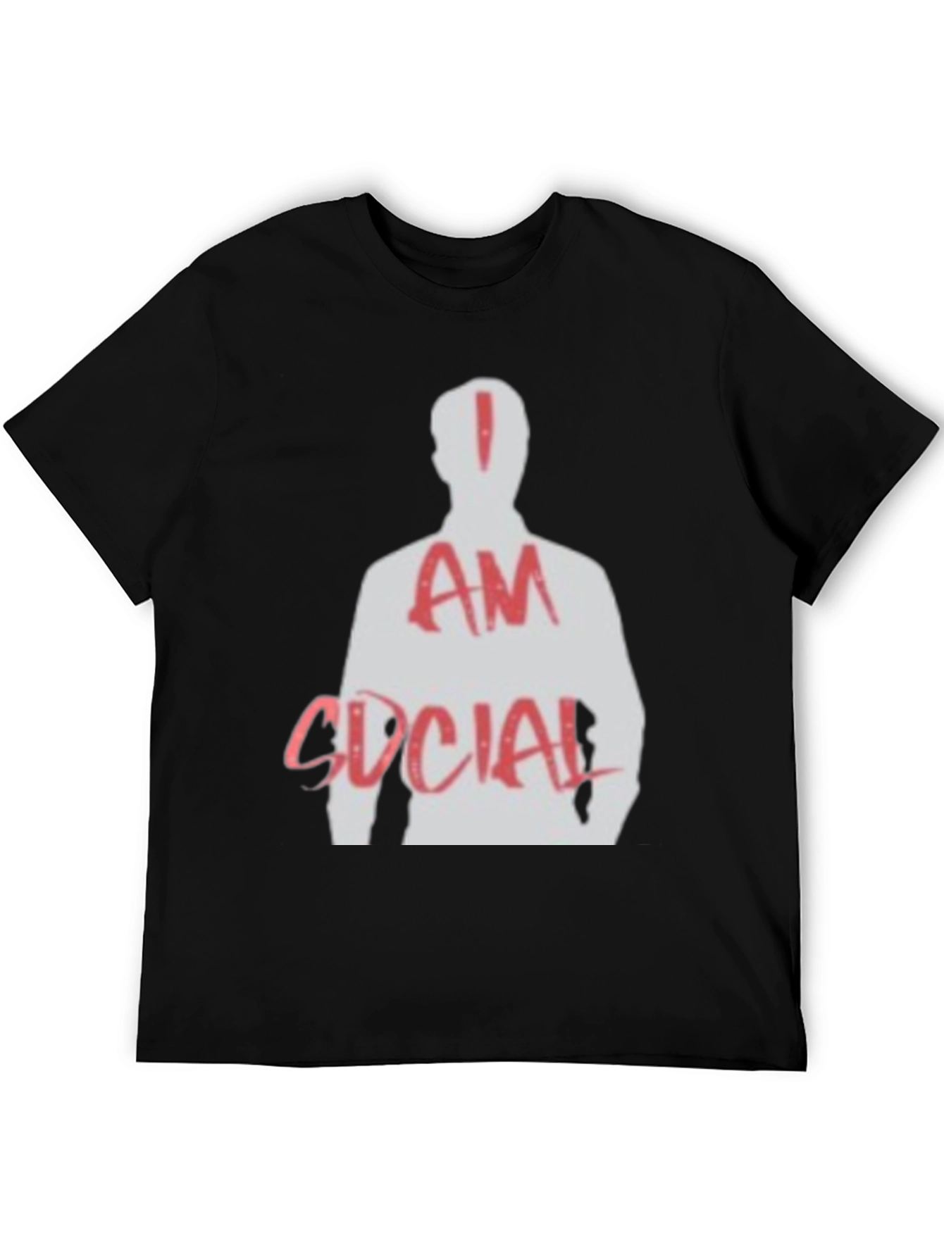 I am Social T-Shirt - Black Graphic Tee